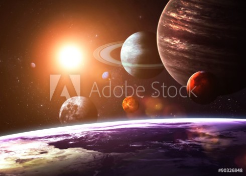 Bild på Solar system and space objects Elements of this image furnished